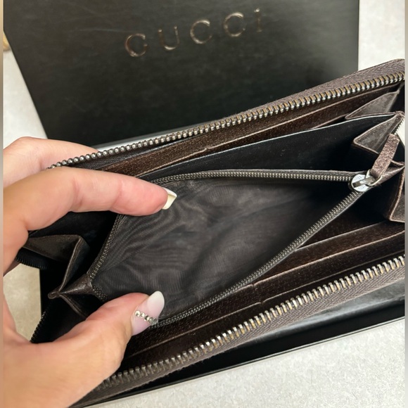 Gucci GG Canvas Zip Around Wallet with Box - Picture 5 of 10